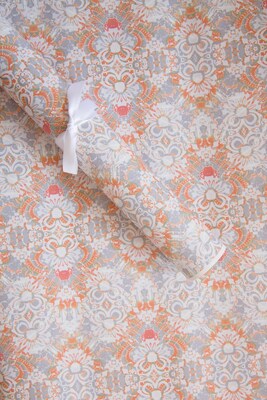 Wrapping Paper Roll ~ Carmen, Peach Gift Wrapping Paper, 30" wide, by the Yard [Gift Wrap, Birthday, Easter, All Occasion] - image1